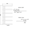 Mexen Jukon vonios kambario radiatorius 988 x 500 mm, 246 W, auksinis - W116-0988-500-00-50