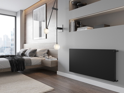 Mexen Flat CF11 plokščias radiatorius 600 x 900 mm, šoninis prijungimas, 705 W, juodas - W411F-060-090-70