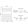 Mexen Uran vonios radiatorius 800 x 600 mm, 425 W, antracitas - W105-0800-600-00-66
