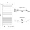 Mexen Uran vonios radiatorius 1200 x 600 mm, 492 W, chromas - W105-1200-600-00-01