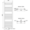 Mexen Uran vonios radiatorius 1800 x 600 mm, 738 W, chromas - W105-1800-600-00-01