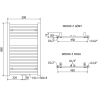 Mexen Hades vonios radiatorius 800 x 500 mm, 305 W, chromas - W104-0800-500-00-01