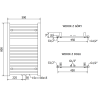 Mexen Hades vonios kambario radiatorius 800 x 500 mm, 386 W, antracitas - W104-0800-500-00-66