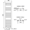 Mexen Hades vonios radiatorius 1500 x 400 mm, 461 W, chromuotas - W104-1500-400-00-01