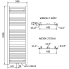 Mexen Hades vonios radiatorius 1500 x 500 mm, 703 W, antracitas - W104-1500-500-00-66