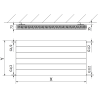 Mexen Line CL21 plokštelinis radiatoriūs 900 x 1500 mm, šoninis prijungimas, 2384 W, juodas - W421L-090-150-70