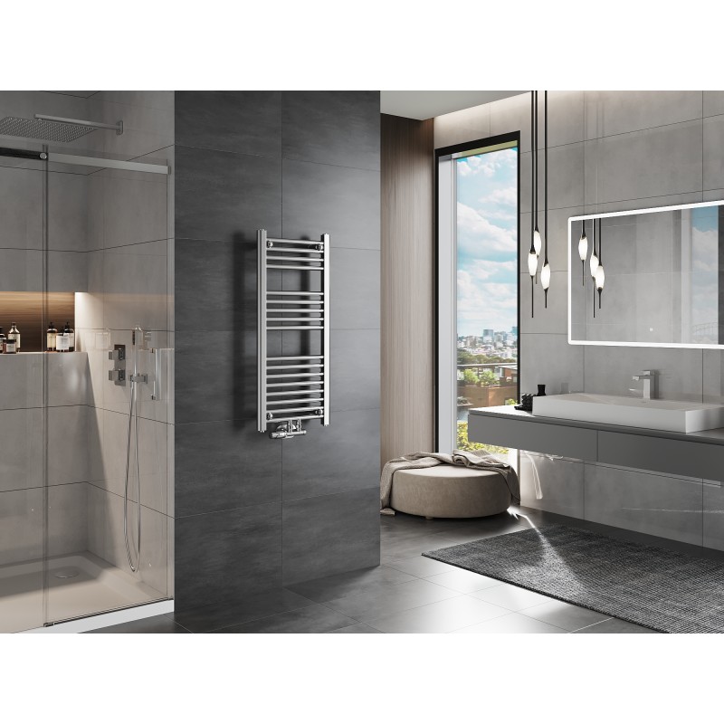 Mexen Mars vonios šildytuvas 900 x 400 mm, 244 W, chromas - W110-0900-400-00-01