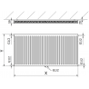 Mexen CC11 plokštuminis radiatorių 500 x 800 mm, apatinis vidurinis pajungimas, 637 W, baltas - W6C11-050-080-00