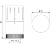 Mexen Uni-T Auksinė termostatinė radiatoriaus galvutė - W908-005-50