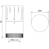 Mexen Uni-T radiatoriaus termostatinė galvutė, chromo spalvos - W908-005-01