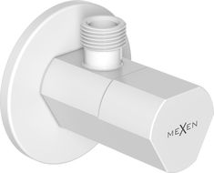 Mexen T kampinis vožtuvas maišytuvui 1/2"x3/8", baltas - 79973-20