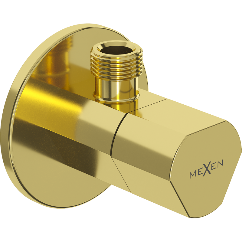 Mexen T kampinė čiaupo jungtis 1/2"x3/8", auksinė - 79973-50