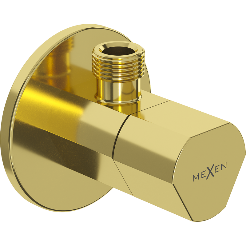 Mexen T kampinis vožtuvas maišytuvui 1/2"x3/8", auksinis - 79973-50