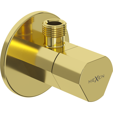 Mexen T kampinė čiaupo jungtis 1/2"x3/8", auksinė - 79973-50