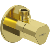 Mexen T kampinė čiaupo jungtis 1/2"x3/8", auksinė - 79973-50