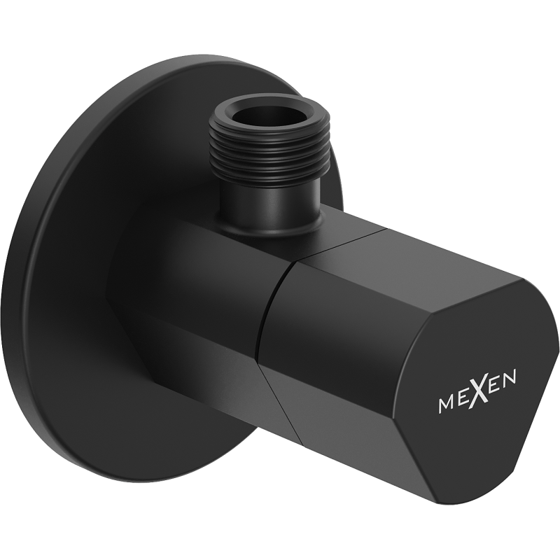 Mexen T kampinis vožtuvas maišytuvui 1/2"x3/8", juodas - 79973-70