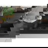 Mexen Hektor granitinis virtuvės plautuvė 2 skyrių 800 x 480 mm, juoda/sidabrinė metalo, juodas sifonas - 6521802000-73-B