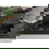 Mexen Hektor dviejų kamerų granitinis plautuvas 800 x 480 mm, juodas/auksinė metalo spalva, sifonas auksinis - 6521802000-75-G