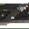 Mexen Hektor dviejų kamerų granitinis plautuvas 800 x 480 mm, juodas/auksinė metalo spalva, sifonas auksinis - 6521802000-75-G