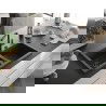Mexen Hektor granito kriauklė su dviem kameromis 800 x 480 mm, juoda su dėmėmis, juodas sifonas - 6521802000-76-B