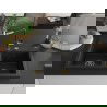 Mexen Hektor granitinė dviejų skylių kriauklė 800 x 480 mm, juoda, auksinis sifonas - 6521802000-77-G