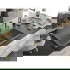 Mexen Omar granito plautuvė vienos kameros 800 x 480 mm, pilka, auksinis sifonas - 6520801005-71-G