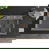 Mexen Omar granito plautuvė vienos kameros 800 x 480 mm, pilka, auksinis sifonas - 6520801005-71-G