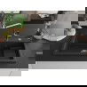 Mexen Omar granitinė vienaaukštelė kriauklė 800 x 480 mm, juoda/sidabrinė metalinė, chromuotas sifonas - 6520801005-73