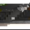 Mexen Omar granitinis virtuvės kriauklė, vieno skyriaus, 800 x 480 mm, juoda/auksinė metalika, juodas sifonas - 6520801005-75-B