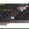 Mexen Omar granito plautuvė 1-skyrius 800 x 480 mm, juodas dėmėtas, sifonas auksinis - 6520801005-76-G
