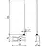 Mexen FA-J1229 elektrinis šildytuvas 300 W, juodas - W959-0300-70