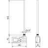 Mexen FA-J1229 elektrinis kaitinimo elementas 450 W, juodas - W959-0450-70