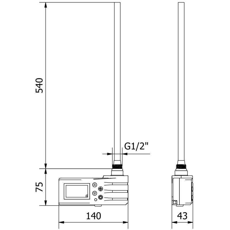 Mexen FA-J1229 elektrinis kaitinimo elementas 600 W, baltas - W959-0600-20