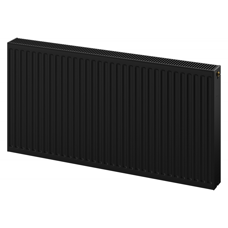 Mexen CV22 plokštelinis radiatorius 600 x 1400 mm, apačioje prijungtas, 2314 W, juodas - W622-060-140-70
