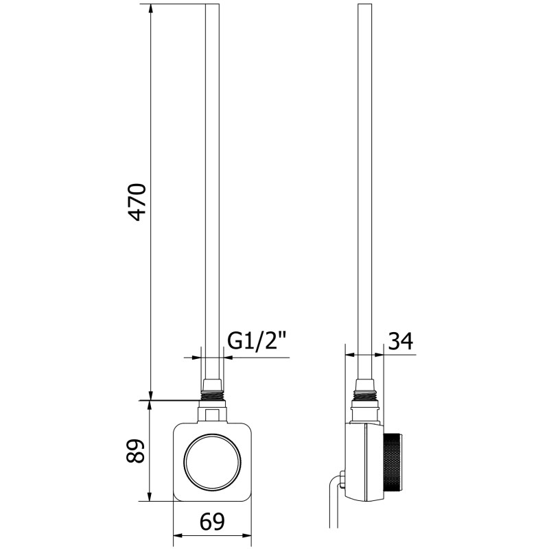Mexen FA-FD14 elektriniai šildytuvai 500 W, juoda - W956-0500-70