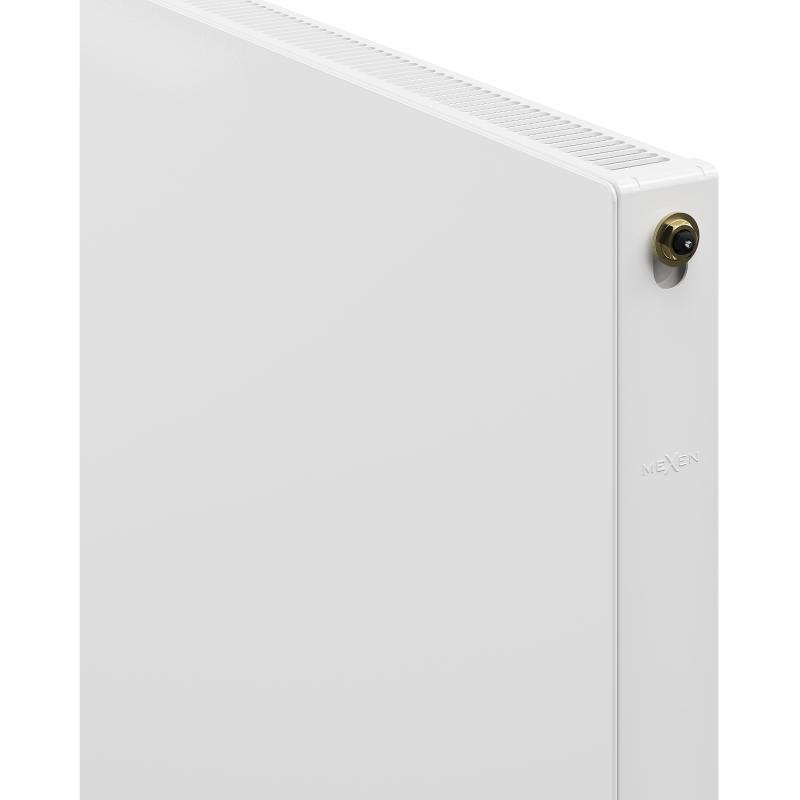 Mexen Flat CCF11 plokščias radiatorius 600 x 600 mm, apatinis centrinis prijungimas, 470 W, baltas - W6C11F-060-060-00