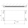 Mexen Flat CCF11 plokštelinė šildymo sistema 600 x 1000 mm, apatinis centrinis jungimas, 783 W, balta - W6C11F-060-100-00