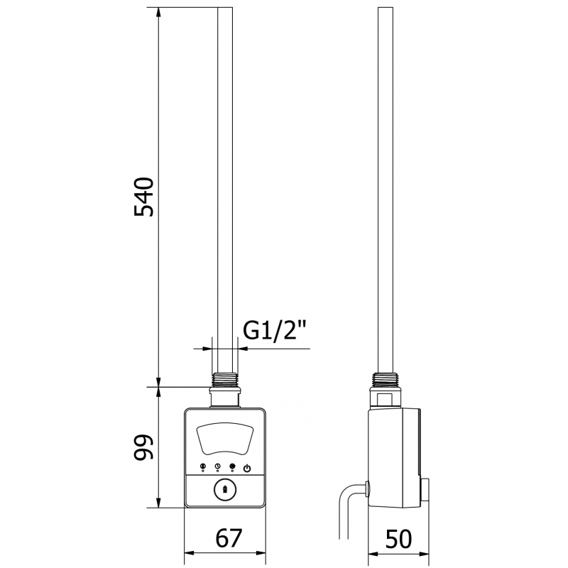 Mexen FA-BG8 elektrinis kaitintuvas 600 W, baltas - W957-0600-20