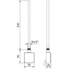 Mexen FA-05W elektrinė kaitinimo grzałka 300 W, balta - W958-0300-20