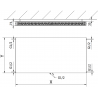 Mexen Flat CCF21 šildytuvas plokštė 500 x 600 mm, apatinis prisijungimas, 605 W, baltas - W6C21F-050-060-00