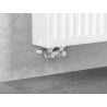 Mexen dviejų vamzdžių radiatoriaus vožtuvas DN50, kampinis 1/2"x3/4", nikelis - W911-012-01