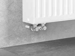 Mexen dviejų vamzdžių radiatorinis vožtuvas DN50, kampinis 1/2"x16 mm, nikelis - W911-016-01