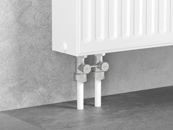 Mexen Uni-Term radiatoriaus vožtuvas dviejų vamzdžių DN50, tiesus 1/2"x16 mm, nikelis - W912-016-01