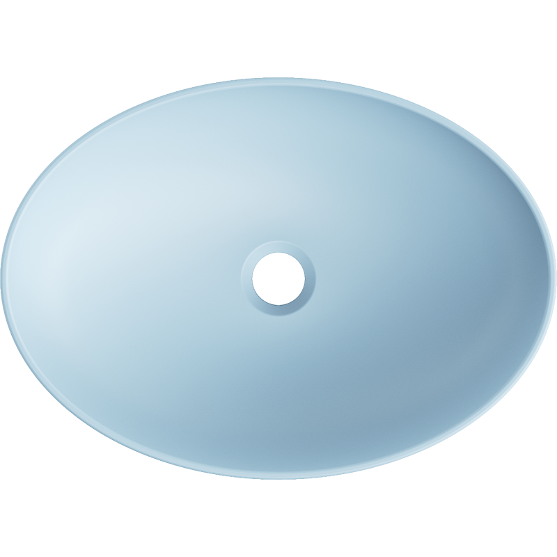 Mexen Cornelia praustuvės viršaus montuojamas 50 x 37 cm, mėlynas matinės spalvos - 21885049