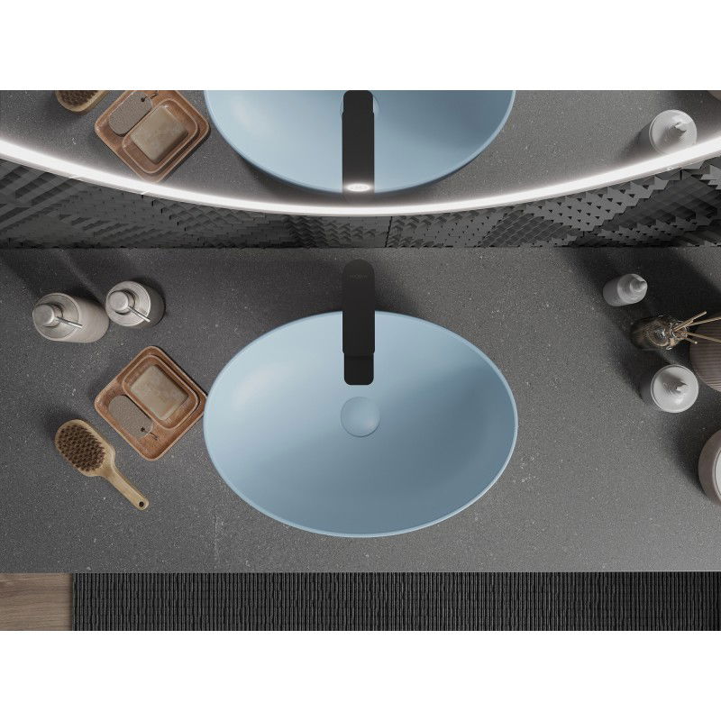 Mexen Cornelia praustuvės viršaus montuojamas 50 x 37 cm, mėlynas matinės spalvos - 21885049