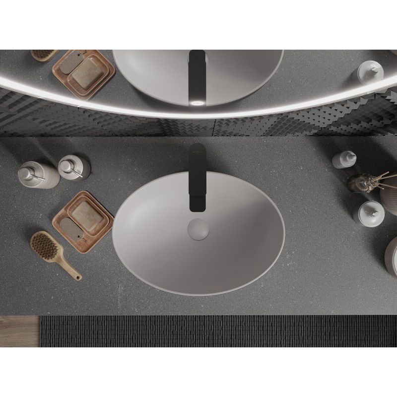 Mexen Cornelia antstalinis praustuvas 50 x 37 cm, pilkai matinė - 21885067