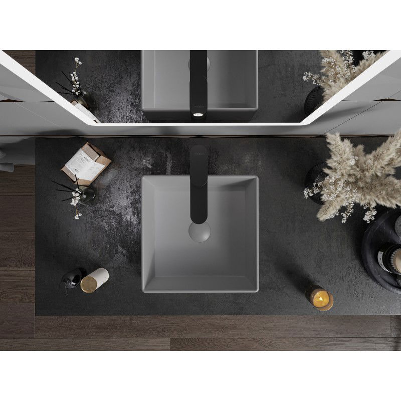 Mexen Goya virš lentynos esantis praustuvas 35 x 35 cm, šviesiai pilka matinė - 22183561