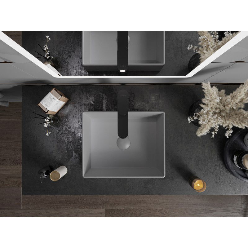 Mexen Goya antstalioji kriauklė 40 x 32 cm, šviesiai pilka matinė - 22184061