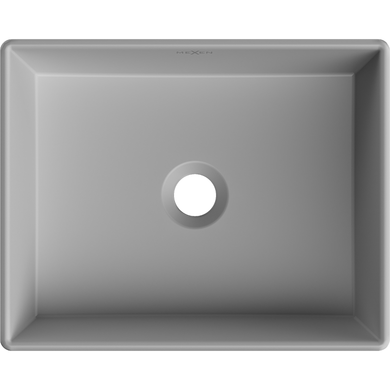 Mexen Goya antstalioji kriauklė 40 x 32 cm, šviesiai pilka matinė - 22184061