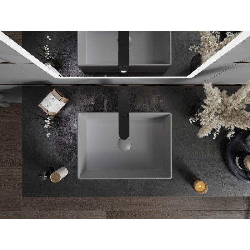 Mexen Goya stalviršio praustuvas 45 x 32 cm, šviesiai pilka matinė - 22184561